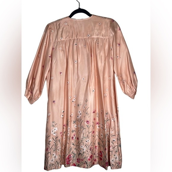 Roseanna France 100% Viscose Flowy Babydoll Dress Sz EU 38 US 6 Peach Floral - Picture 5 of 16